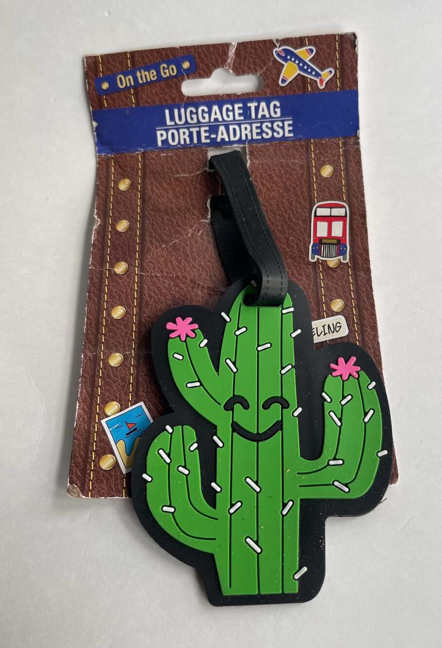 New On The Go Luggage Tag - Cactus